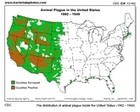 distribution of plague in the USA